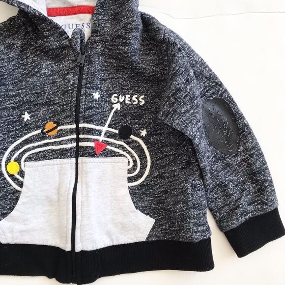 Guess galaxy zip up hoodie  EUC 18 months - Picture 3 of 5